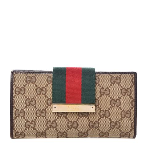 gucci continental wallet brown|authentic Gucci purse wallet.